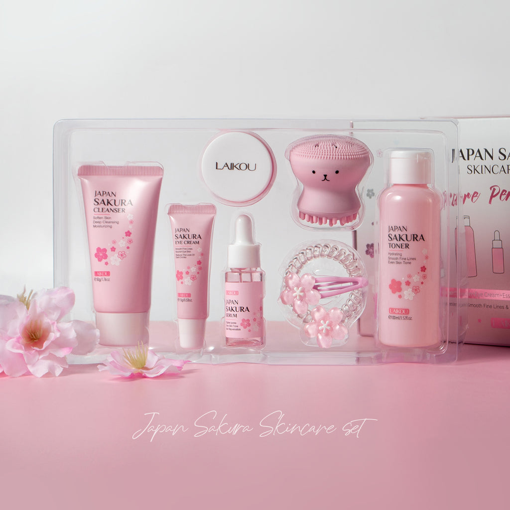 Coffret Cadeau Fleur de Cerisier - 8 Pièces Soin Visage