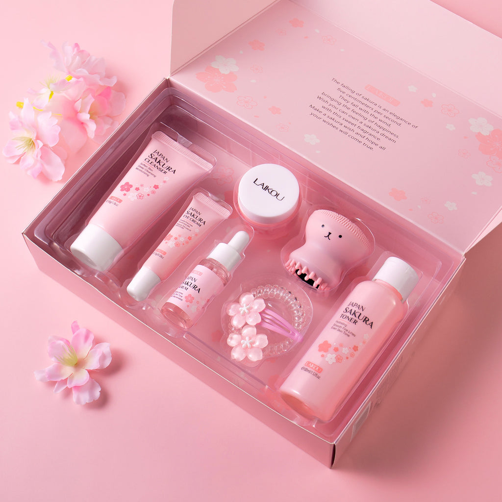Coffret Cadeau Fleur de Cerisier - 8 Pièces Soin Visage