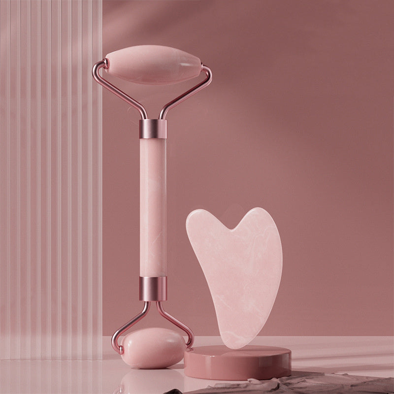 Set Rouleau de Massage Facial et Gua Sha - Relaxation Musculaire