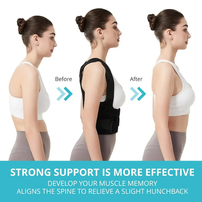 Adjustable Full Back Brace Posture Corrector for Women And Men Shoulder Straightener Support for Correcting Poor Posture