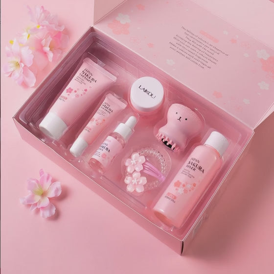 Coffret Cadeau Fleur de Cerisier - 8 Pièces Soin Visage